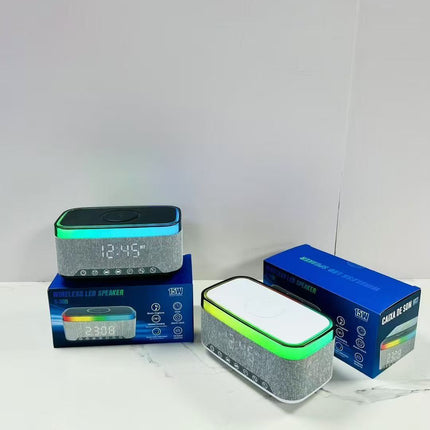 S300 Multifunction Bluetooth Speaker with Clock and Wireless Charging