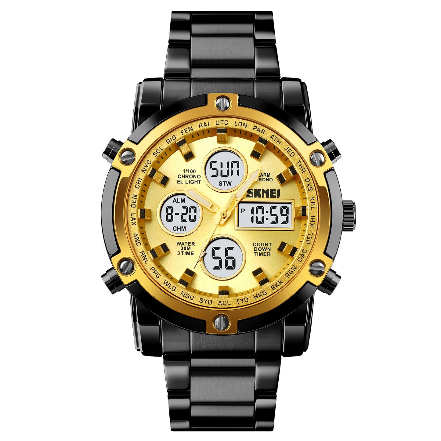 Multi Function Digital Analog Watch