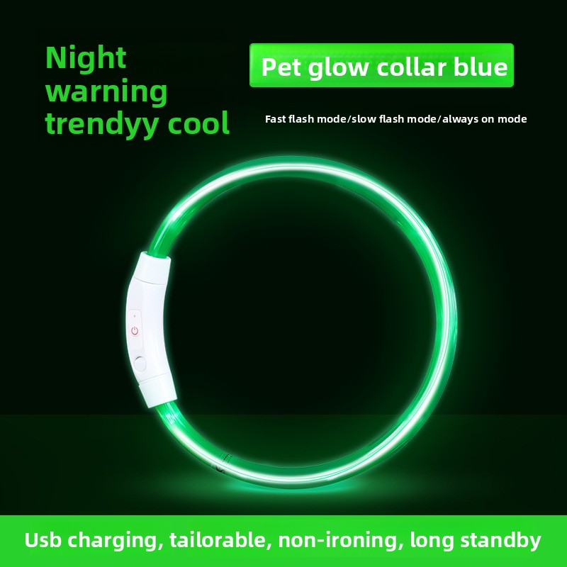 Dog and cat glow-in-the-dark collars