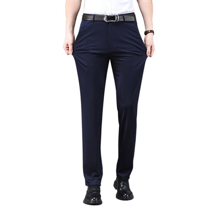 Mens Business Casual Straight Leg Trousers