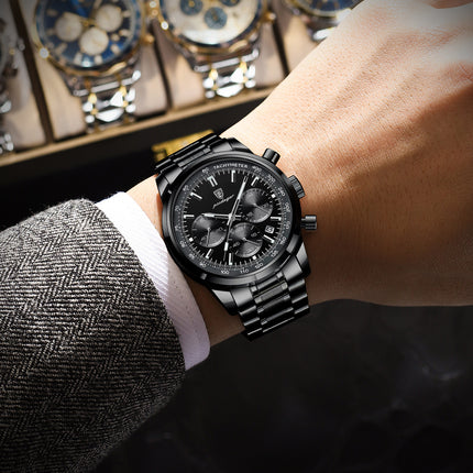 Mens Quartz Watch with Luminous Waterproof Features