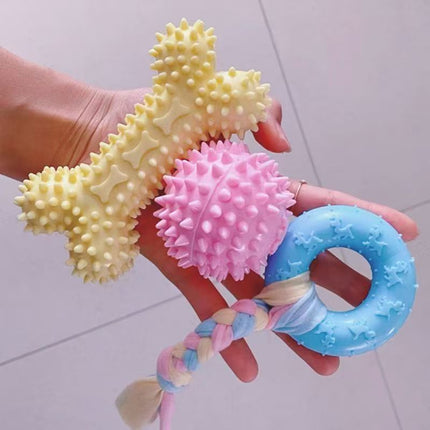 Dog Chew Toy Ball Bite Resistant Pet Dental Molar Stick