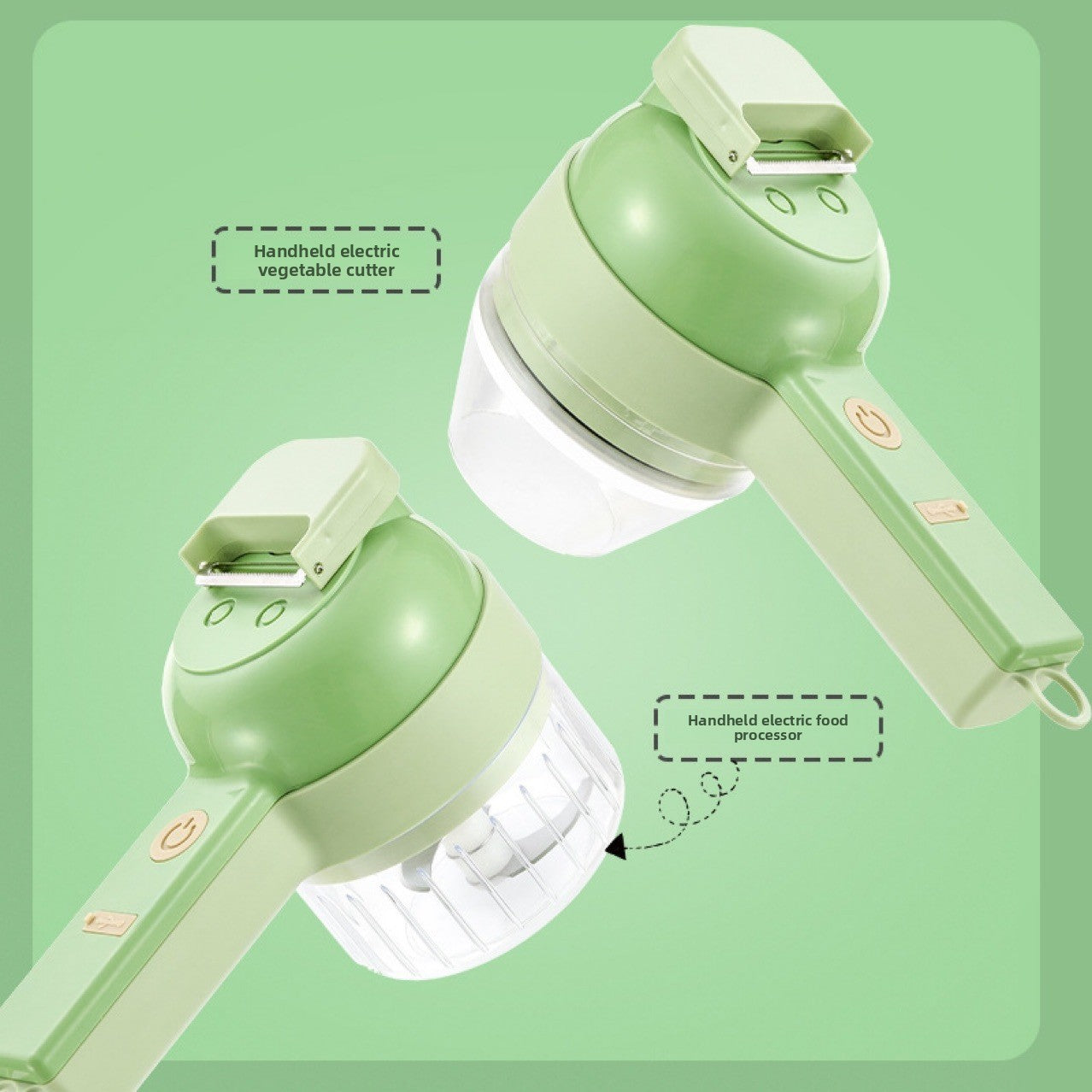 Mini wireless electric garlic press