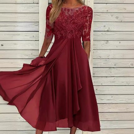 Elegant Chiffon Lace Evening Dress