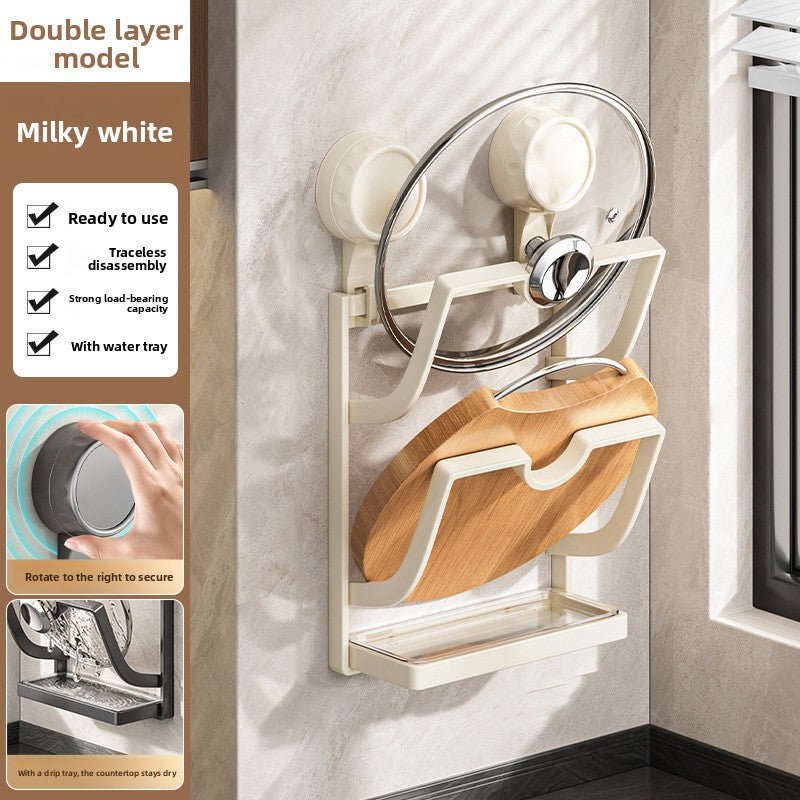 Suction Cup Wall Mount Kitchen Organizer Rack