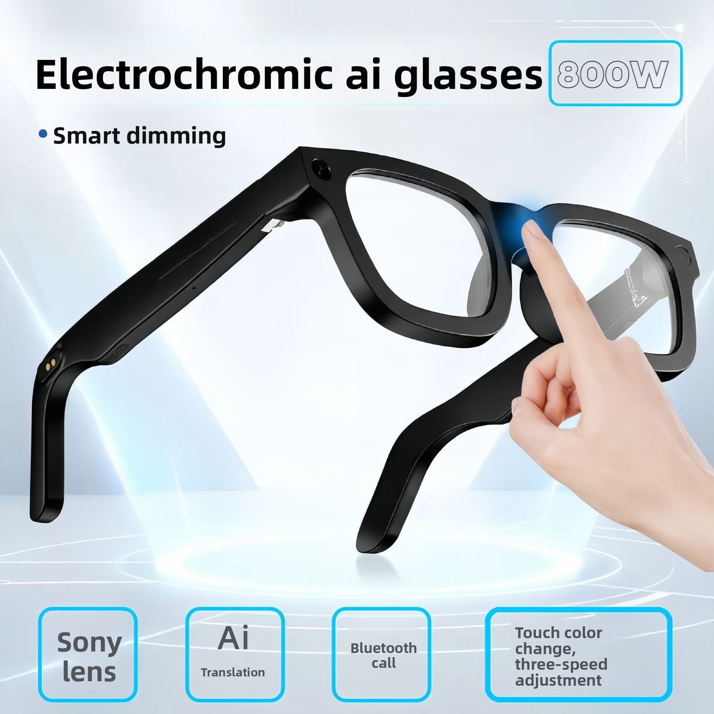 E02C AI Camera Glasses with Bluetooth