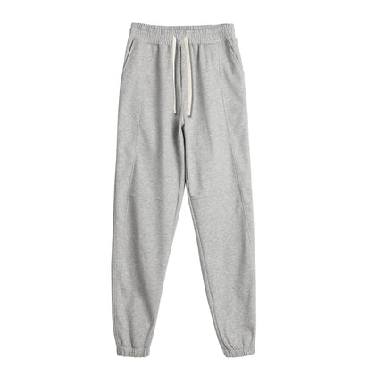 Men Solid Color Loose Fit Drawstring Sweatpants for Sports and Casual
