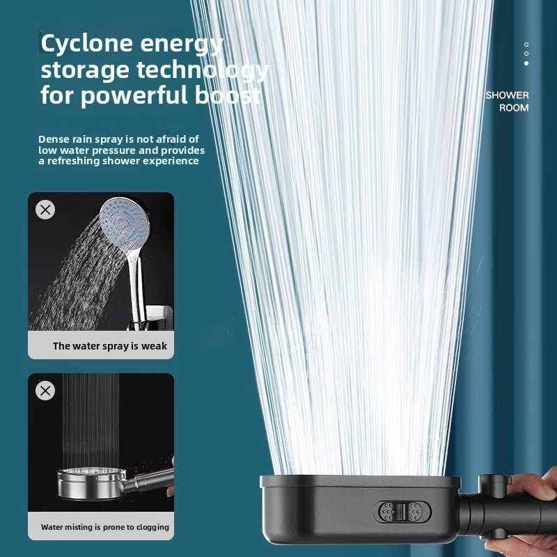 Handheld Pressurized Shower Head with Filter Nozzle