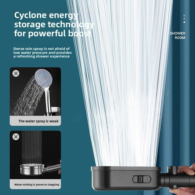 Handheld Pressurized Shower Head with Filter Nozzle