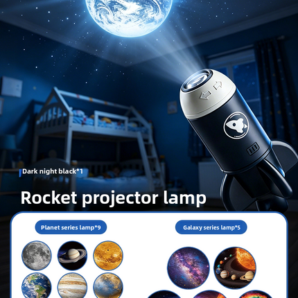 Star Projector Night Light with Cosmic Slides