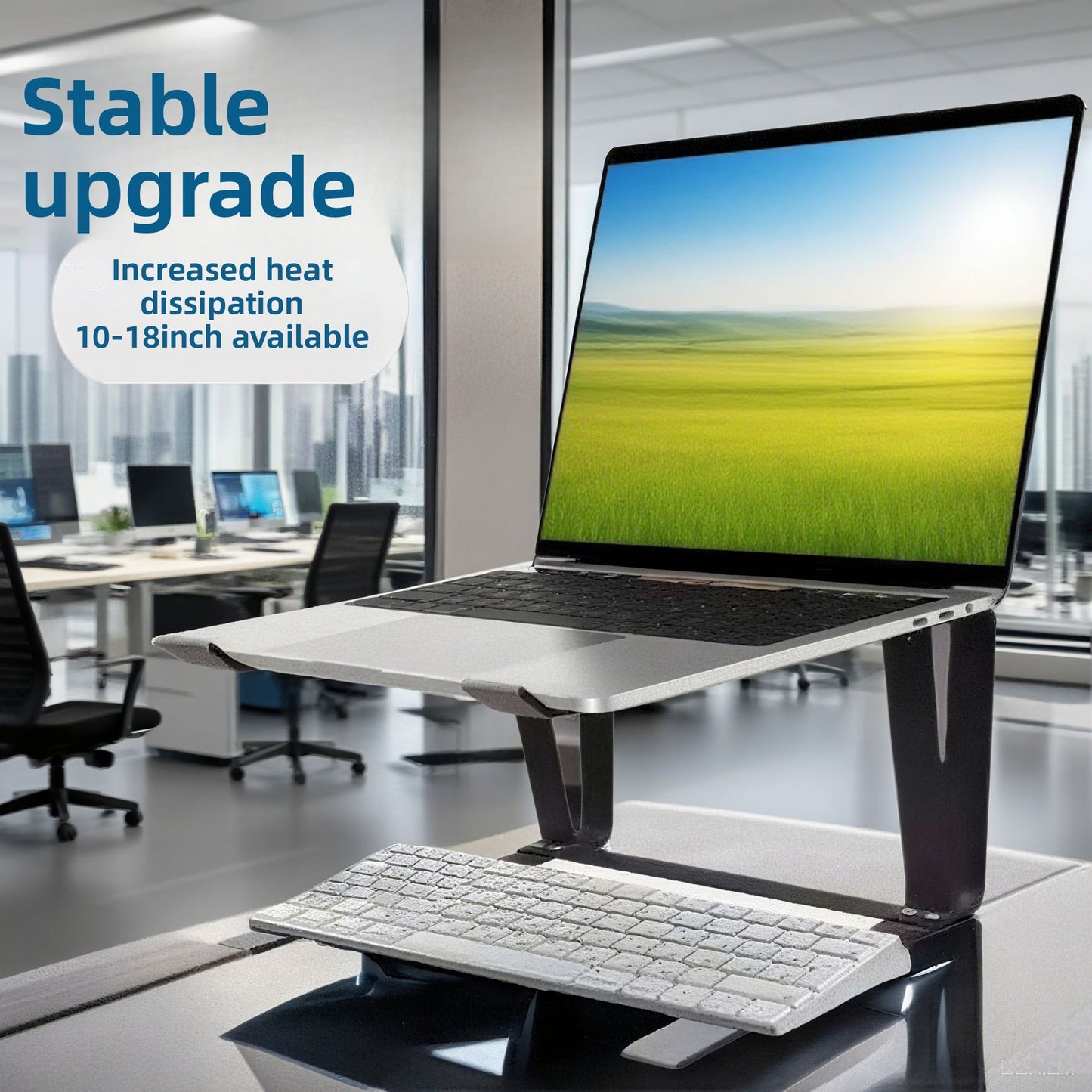 Double Layer Laptop Stand with Keyboard Tray