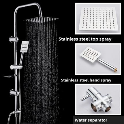 Stainless Steel Shower Set with Adjustable Spray