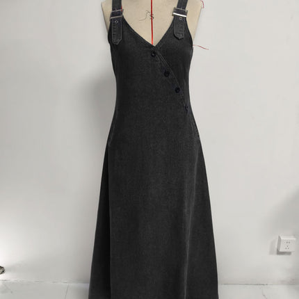 Womens Vintage Denim A-line Dress