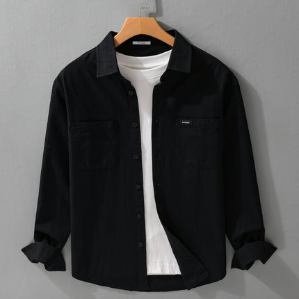 Long-sleeved men's casual cotton shirt