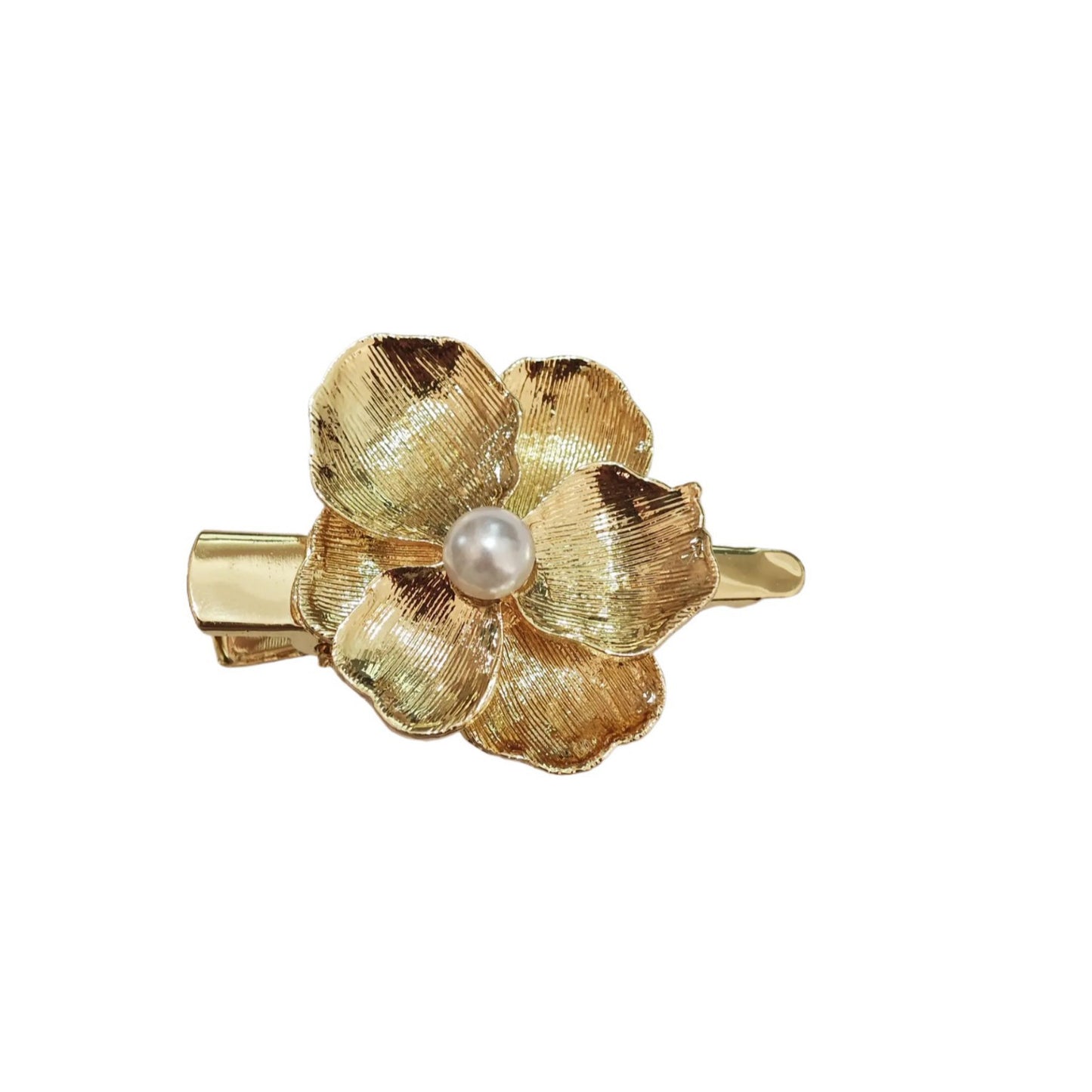 Pearl Flower Hair Clip French Style Side Clip