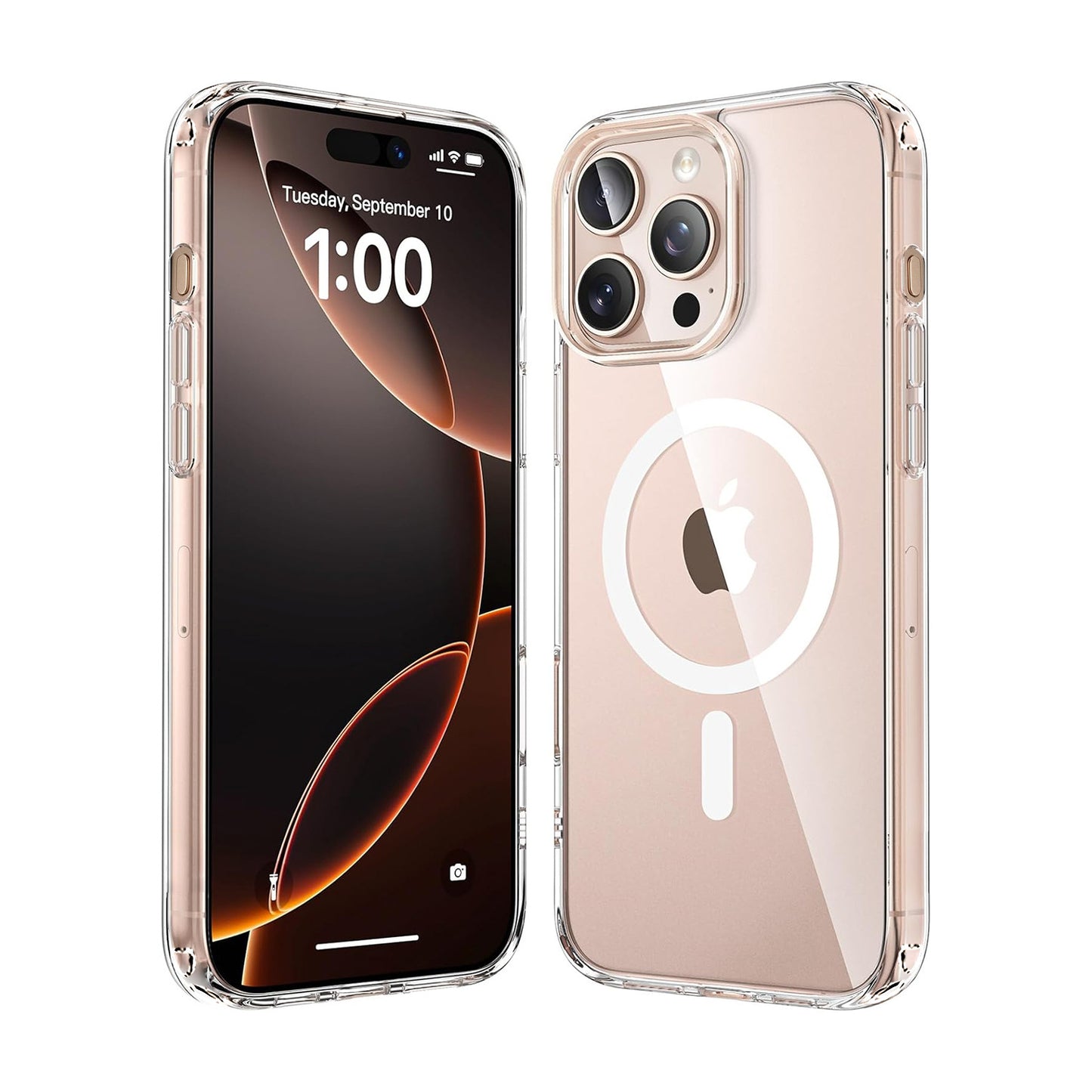 Transparent Magnetic Phone Case with Camera Button