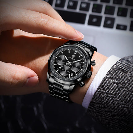 Mens Quartz Watch with Luminous Waterproof Features