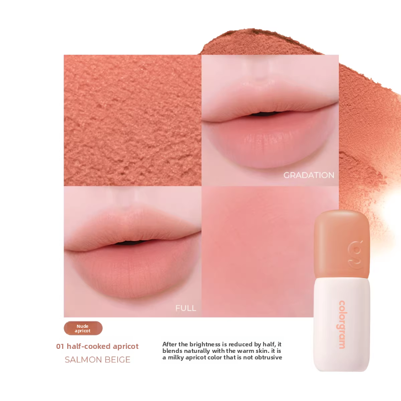Korean Colorgram Matte Rice Cake Lip Gloss Velvet Lipstick for Lips and Cheeks Imported