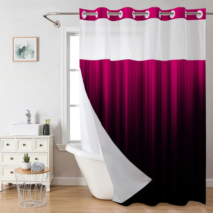 Double Layer Gradient Digital Print Shower Curtain