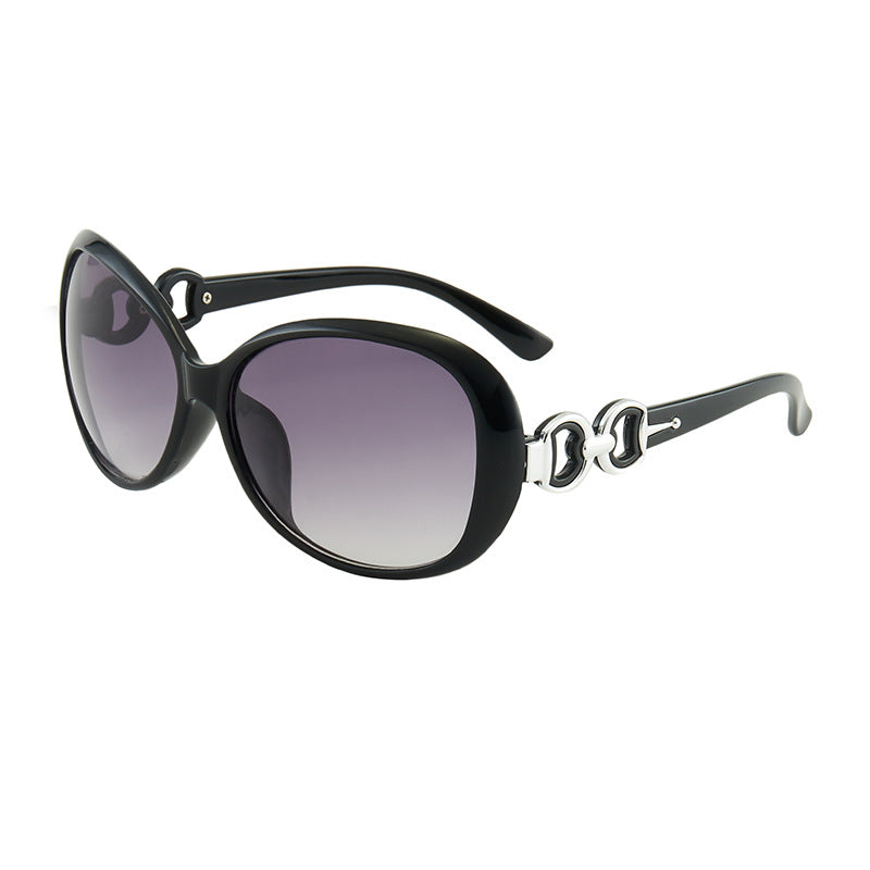 Sunglasses Large Frame Sunglasses Retro Glasses UV-resistant Round Frame