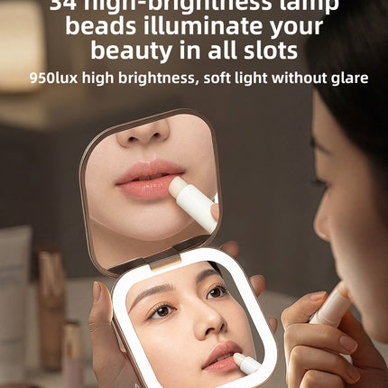 Portable LED Illuminated Makeup Mirror with Travel Case