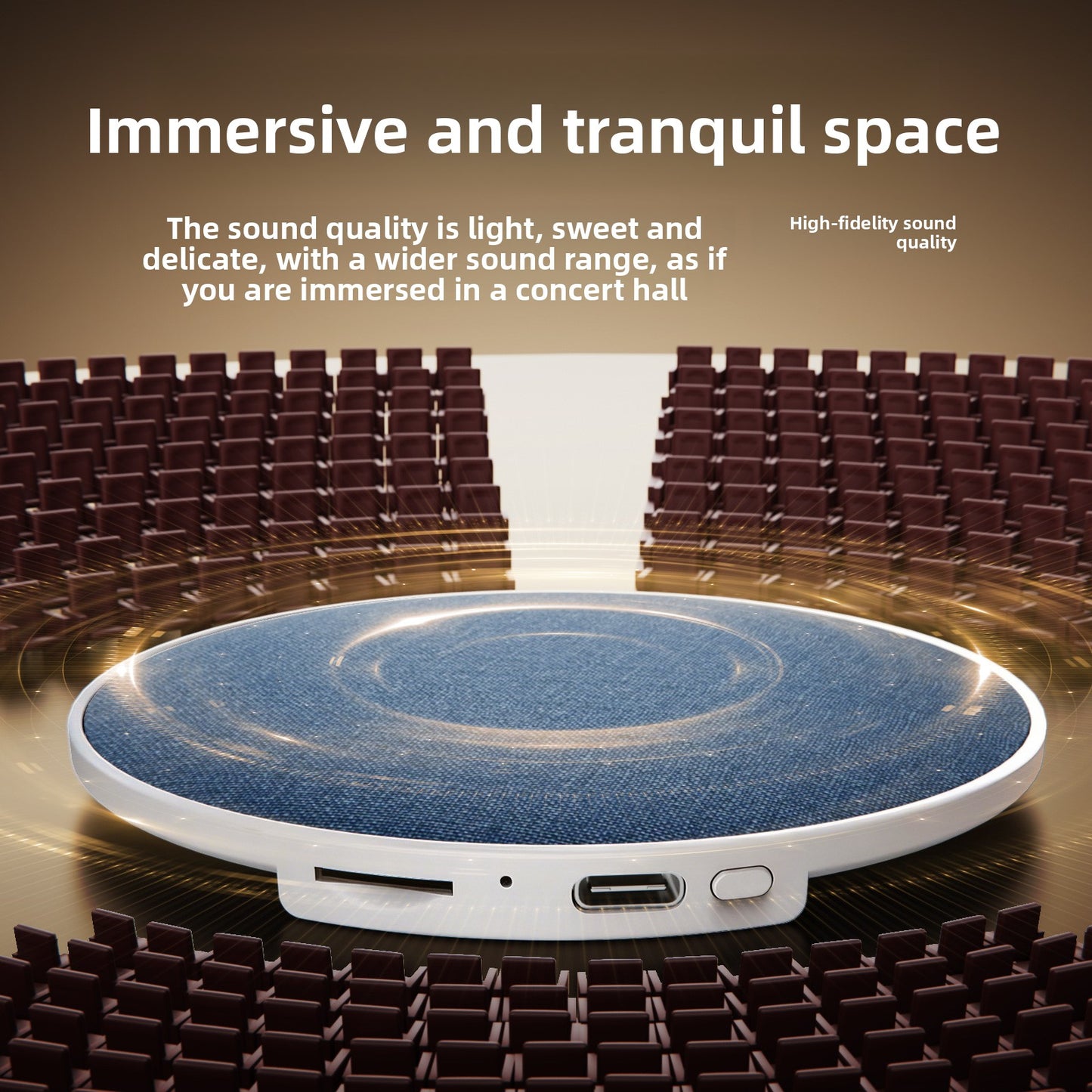 Ultra-Thin Bluetooth Sleep Aid Speaker with White Noise