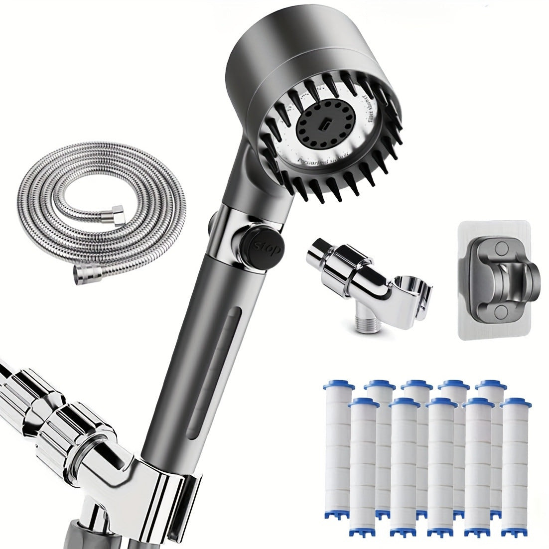 Handheld Multi-Function Shower Head with Water Filter