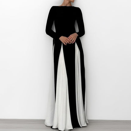 Elegant Casual Colorblock Strap Dress for Women