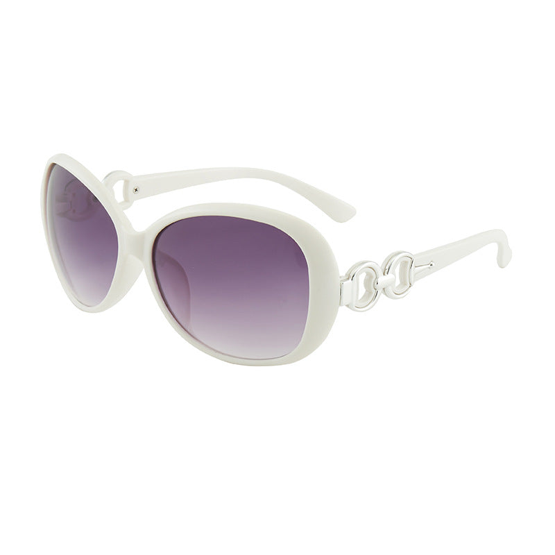 Sunglasses Large Frame Sunglasses Retro Glasses UV-resistant Round Frame