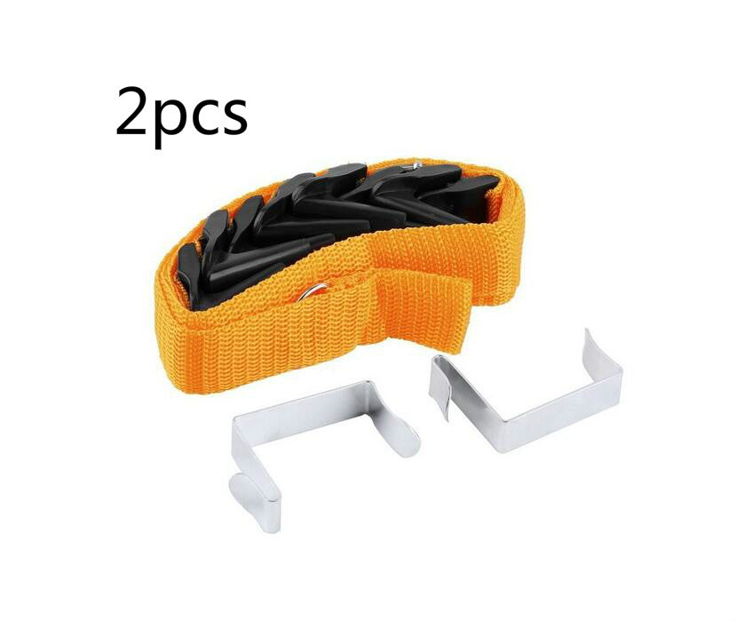 خطاف باب متعدد الاستخدامات قابل للتعديل بدون مسامير، مزود بخطاف وحامل معاطف، يُعلق خلف الباب.