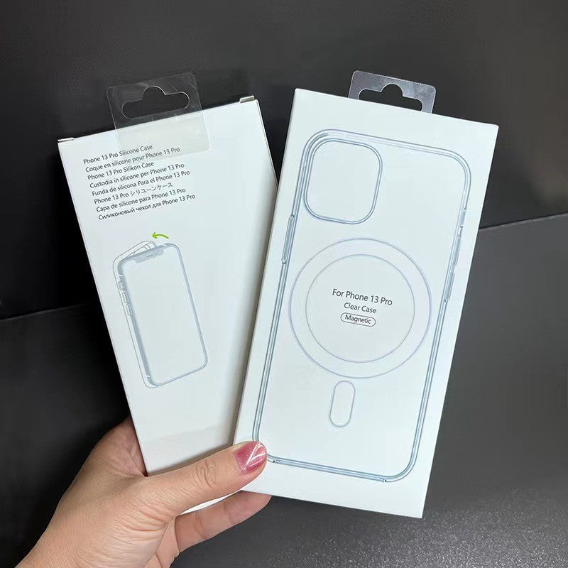 Magnetic Suction Phone Case Transparent Protective Cover