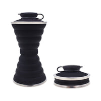 زجاجة ماء سيليكون سعة 500 مل، قابلة للطي، مانعة للتسرب، محمولة، مناسبة للرياضة والسفر، مثالية للرحلات الخارجية، الصالات الرياضية، المشي لمسافات طويلة، قابلة لإعادة الاستخدام، أدوات مطبخ.