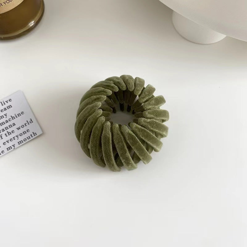 Flocking Hair Claw Clip for Women Half-Up Hairstyle