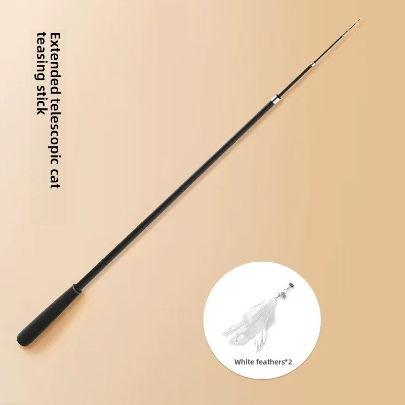 Interactive Feather Teaser Wand for Cats