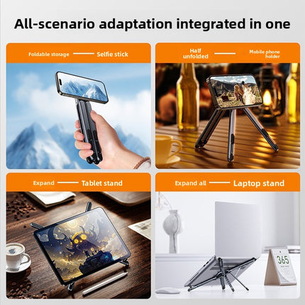 Magnetic Aluminum Alloy Folding Phone Stand Tripod