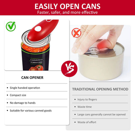 Portable Electric Can Opener with Smooth Edge