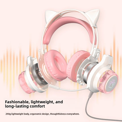 Cat Ear Wired Gaming Headset