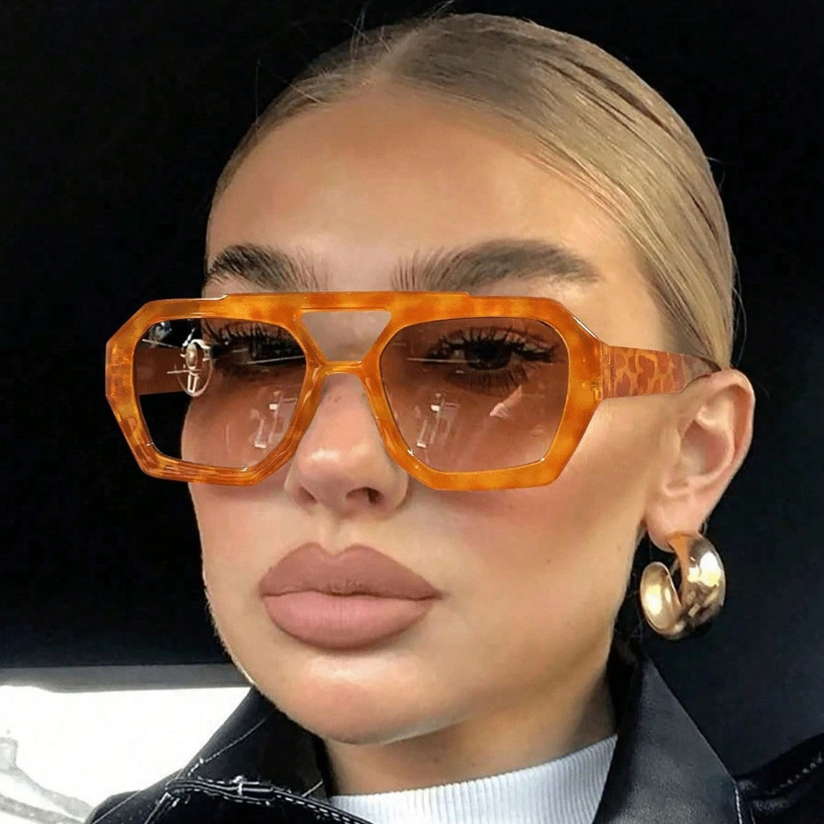 Retro Square Frame Sunglasses