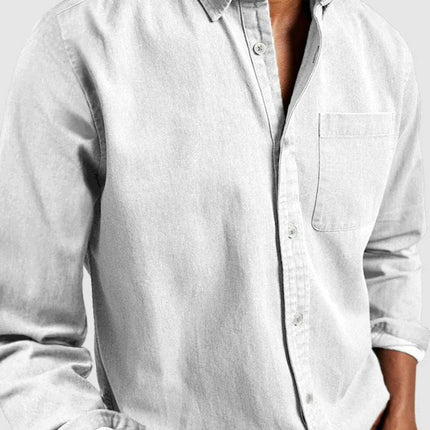 Men's Long Sleeve Turn-Down Collar Shirt