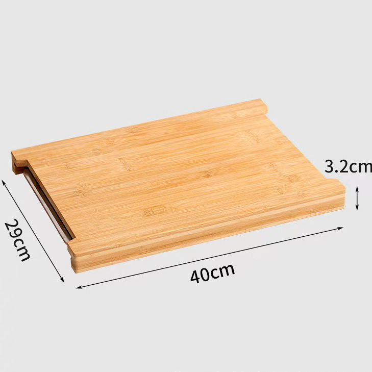 Bamboo Kitchen Cutting Board with Drawer for Food Preparation