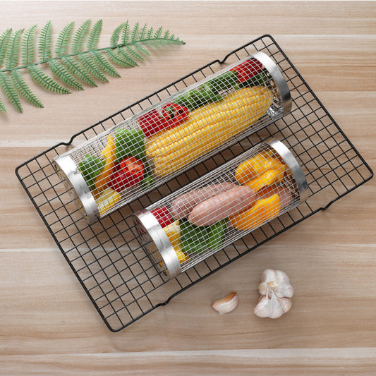 Barbecue grill stainless steel drum