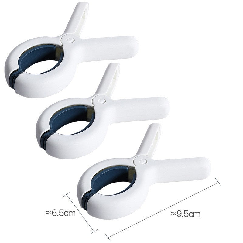 عبوة من 3 قطع من ملاءات التجفيف، مشابك غسيل، مشابك منزلية لتثبيت اللحاف، بلاستيك، حجم كبير، مقاوم للرياح