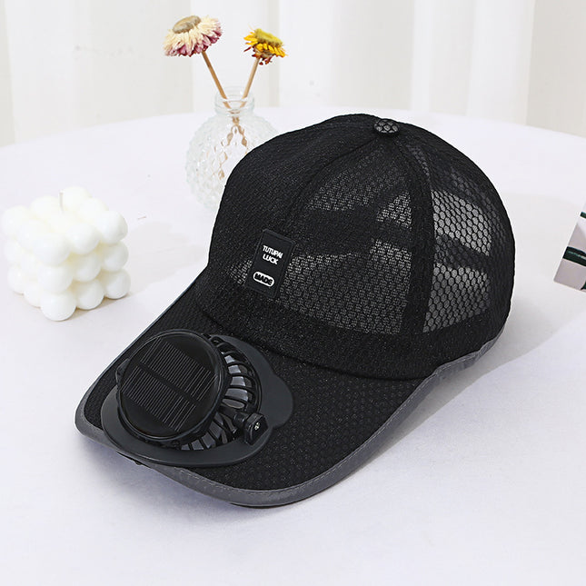 Solar Powered Cooling Hat with Adjustable Fan