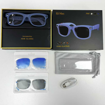 S2 Max Smart Glasses with Camera and Translation
