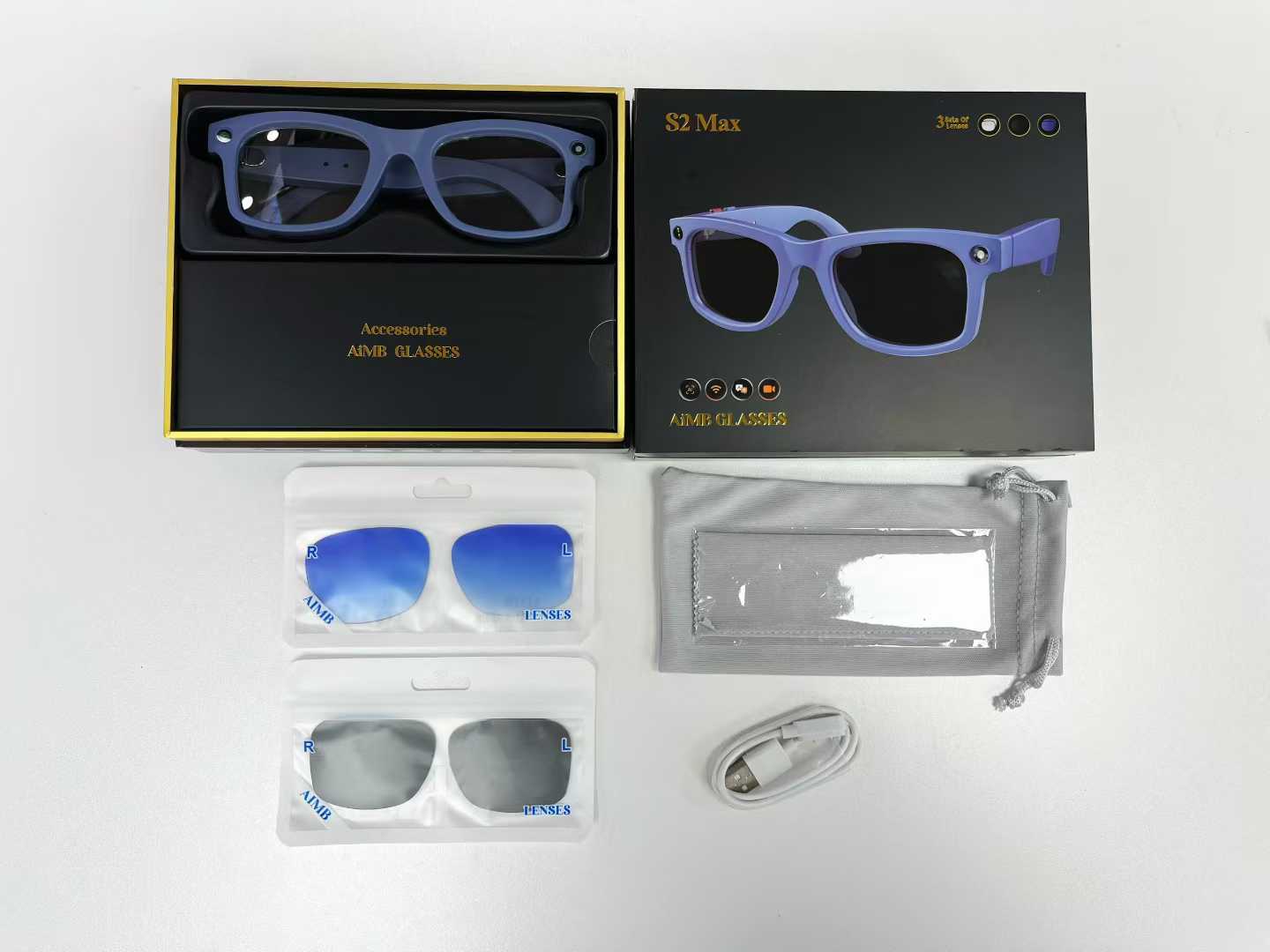 S2 Max Smart Glasses with Camera and Translation