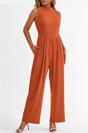 Elegant Sleeveless Wide-Leg Jumpsuit
