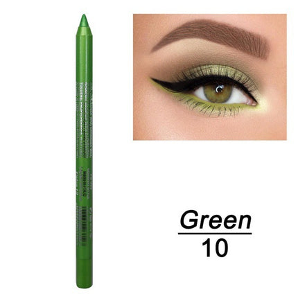 14-Color Waterproof Eyeliner Gel Pen with Pearl Finish