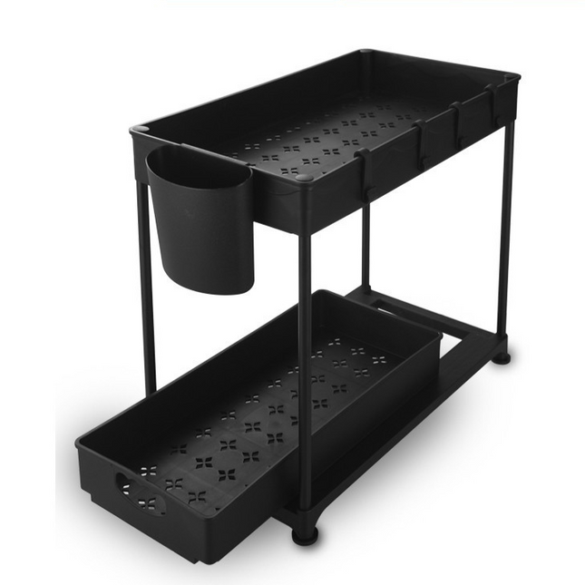Ready-Made Pull-Out Drawer Kitchen Cabinet under the Sink Storage Rack