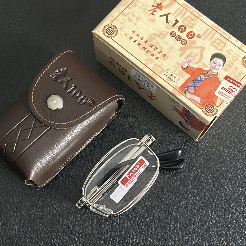 Foldable Anti-Blue Light Reading Glasses with Metal Frame
