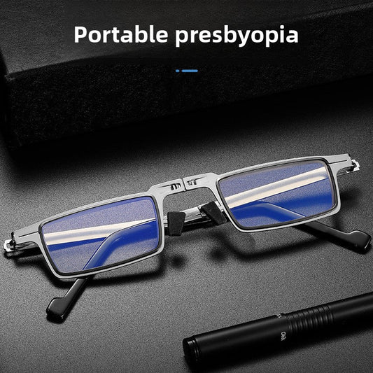 Folding reading glasses
